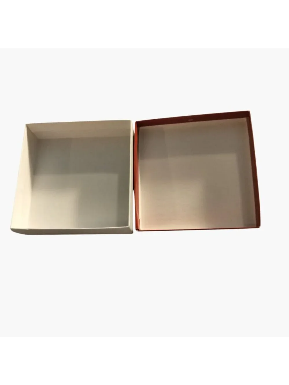 Foleys Gift Box Red White Square Cardboard Empty